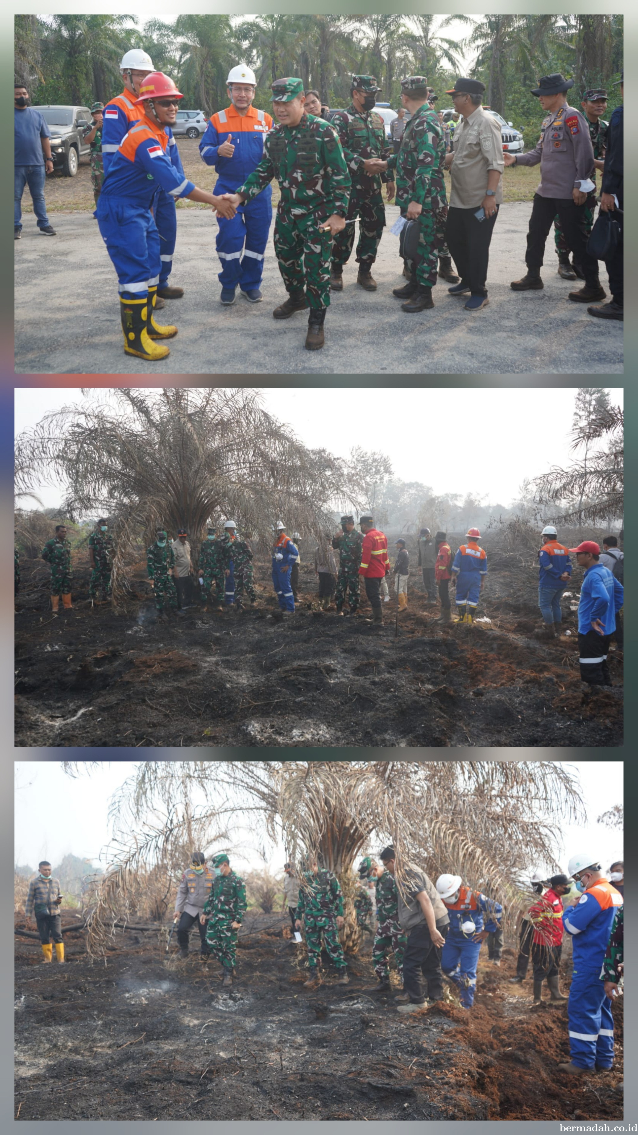 Pangdam XIX/TT dan Kapolda Riau TIinjau Lokadi Karhutla di Dayun, Dandim 0322/Siak Turut Mendampingi