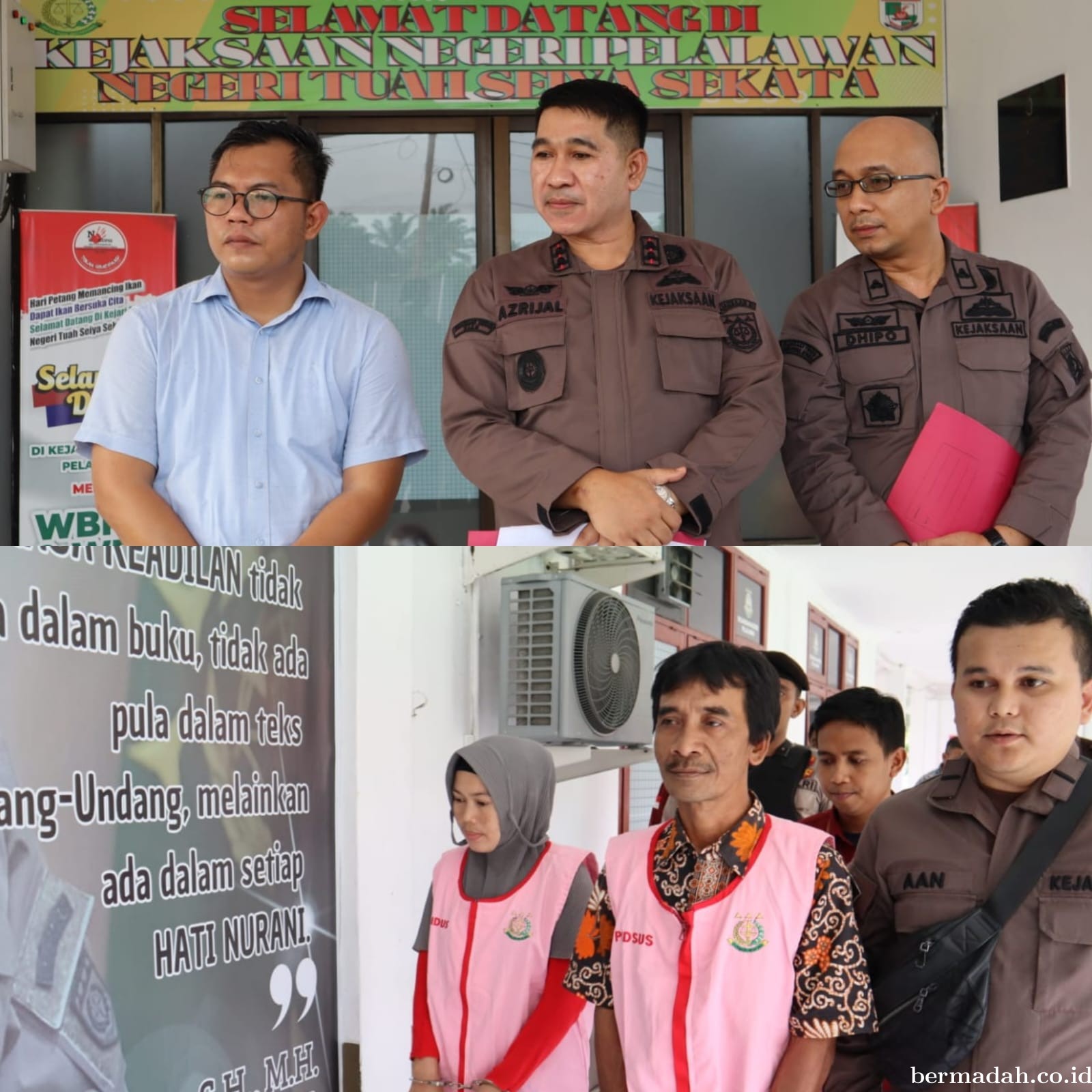 Kejari Pelalawan Tetapkan Tersangka dan Tahan Mantan Kades Bagan Limau & Kaur