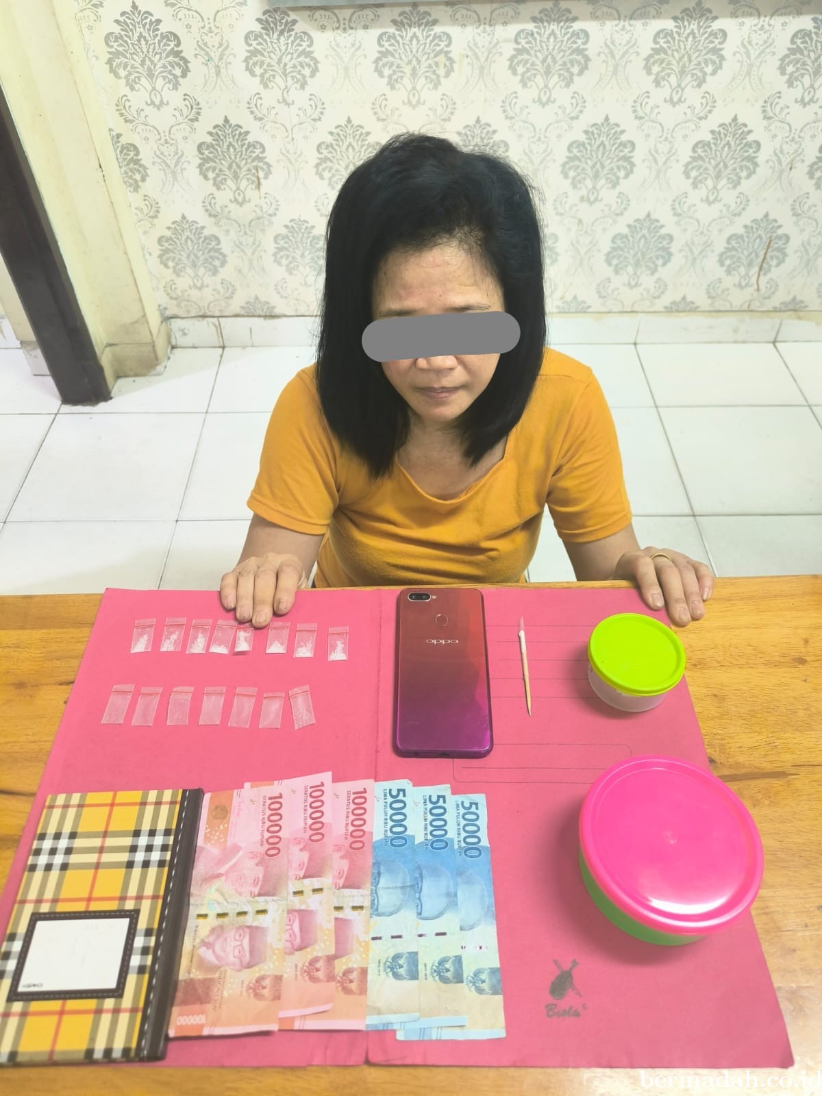 Seorang Wanita Paruh Baya Diamankan Tim Opsnal Satres Narkoba Polres Siak