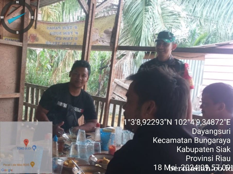 Sabtu 18 Mei, Babinsa Koramil 06/ PWK Sabak Auh komsos di Kampung Dayangsuri