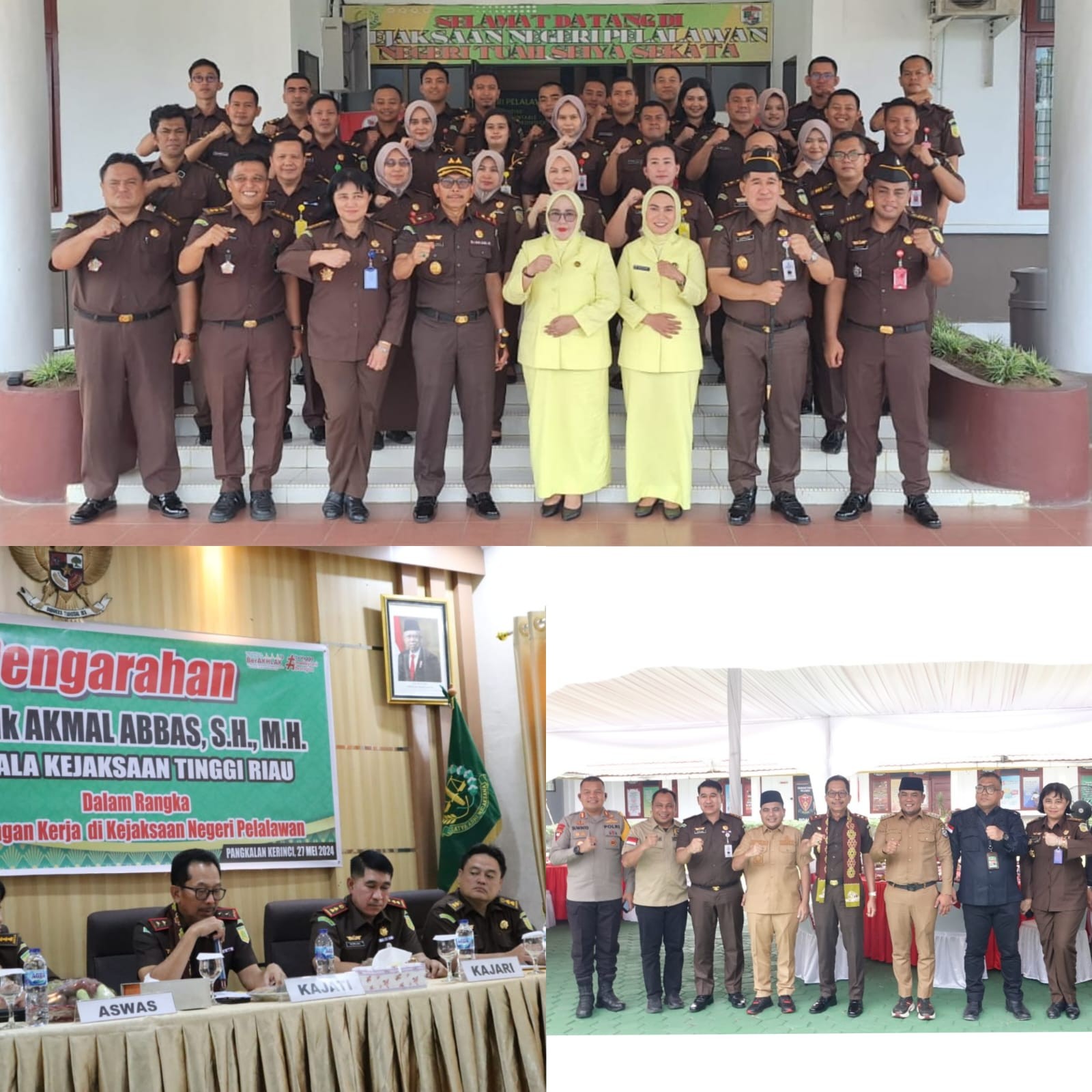 Rombongan Kajati Riau Monev di Kejari Pelalawan