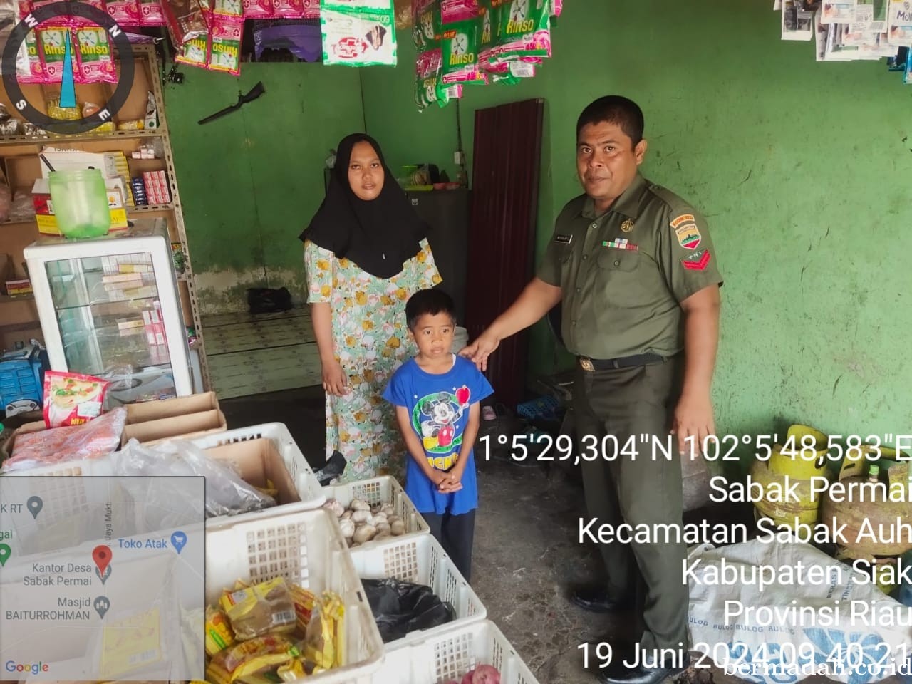 Rabu 19 Juni, Koramil 06/Pwk Sabak Auh Laksanakan pengecekan anak stunting