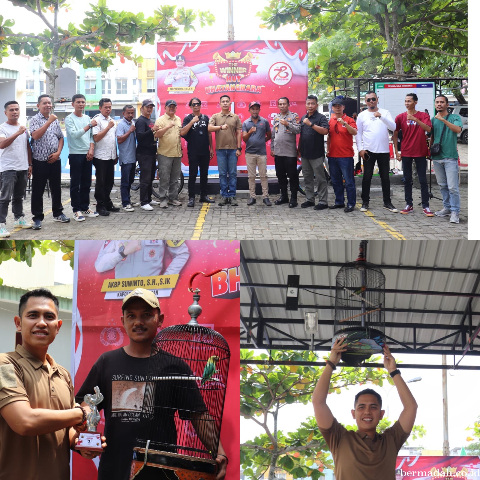 Festival Kicau Burung Meriahkan HUT Bhayangkara ke-78 di Pelalawan