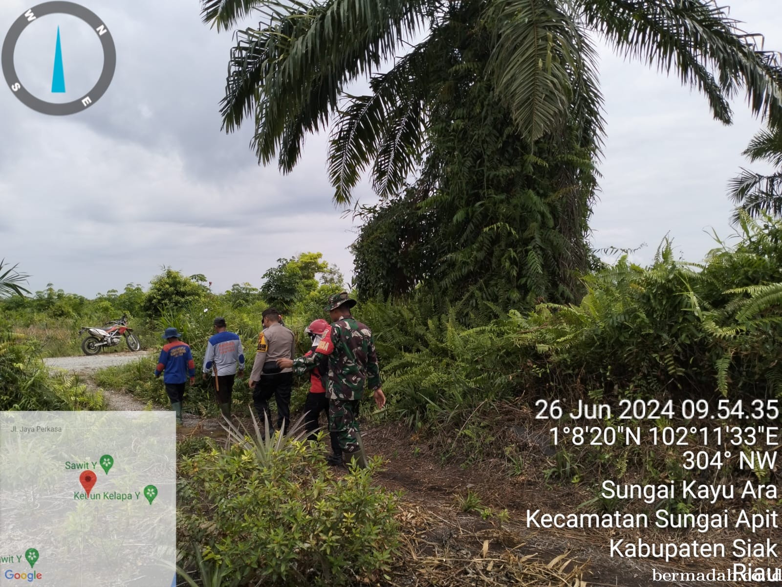Penanggulangan Karhutla di Wilayah Koramil 02/Sungai Apit, Rabu 26 Juni