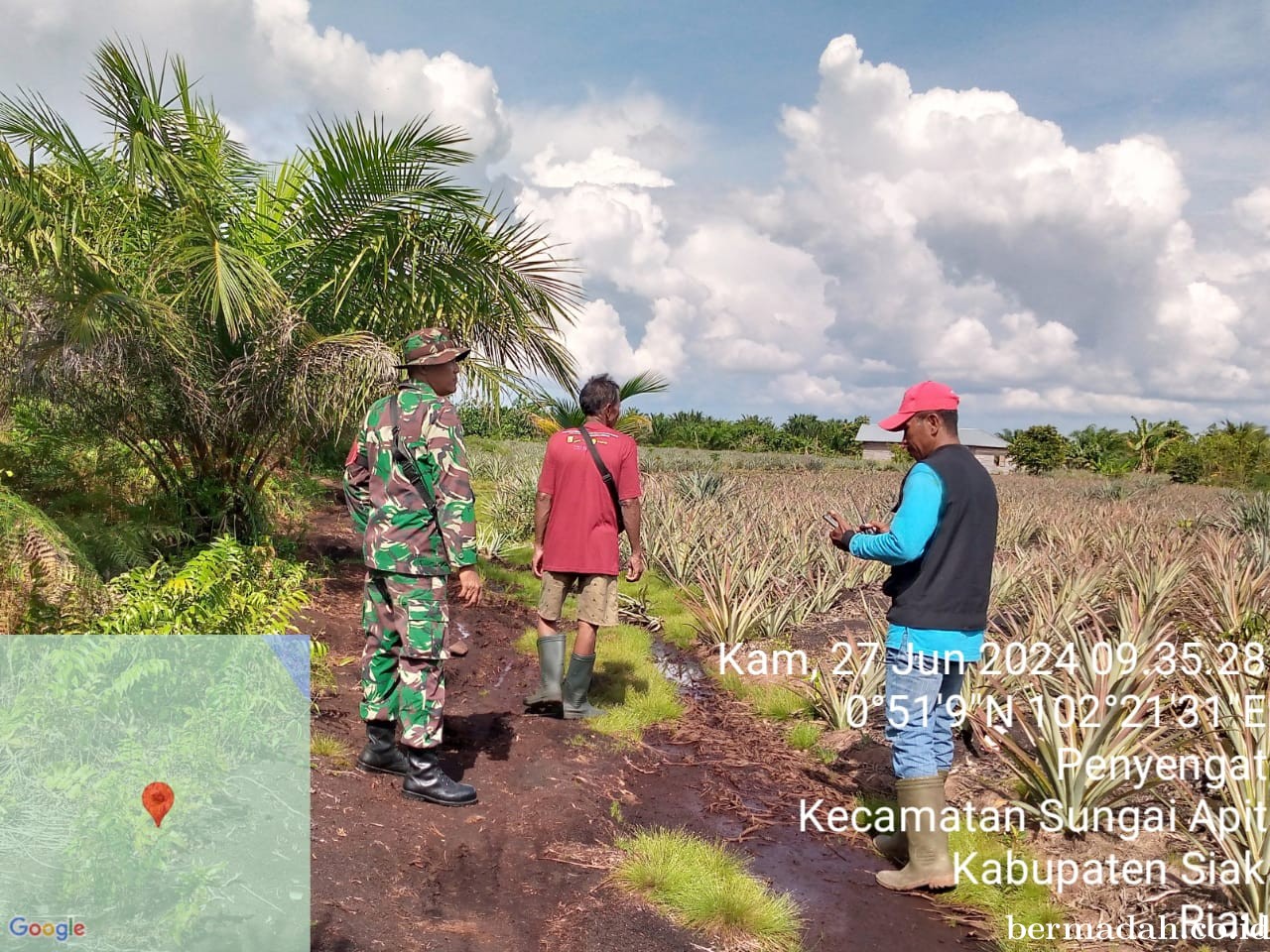 Penanggulangan Karhutla di Wilayah Koramil 02/Sungai Apit, Kamis 27 Juni