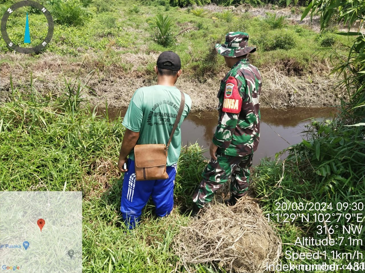Penanggulangan Karhutla di Wilayah Koramil 02/Sungai Apit Selasa 20 Agustus