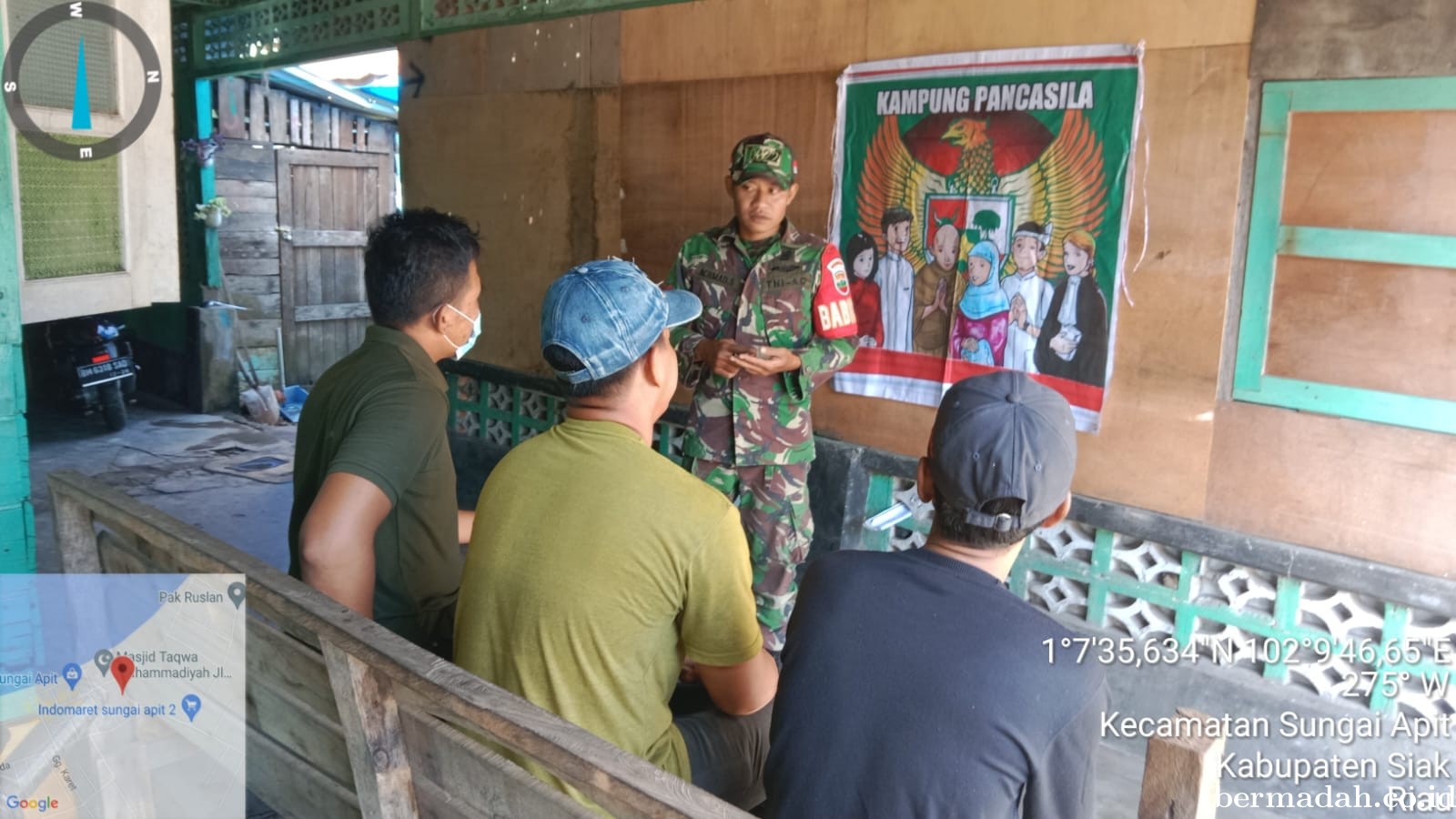 Jumat 6 September, Babinsa Koramil 02/SA Komsos dan Sosialisasi tentang Nilai-Nilai Pancasila