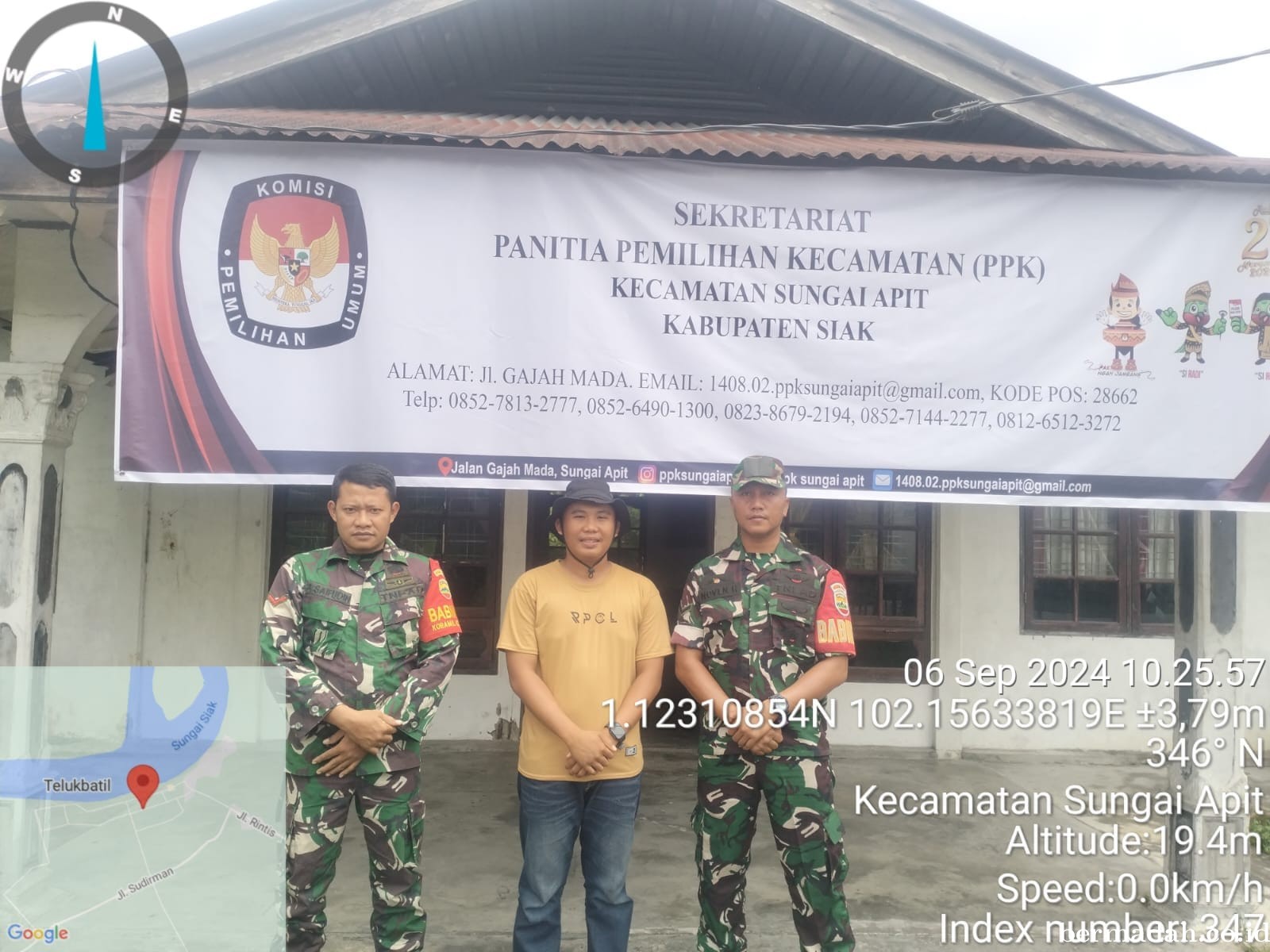 Jumat 6 September, Babinsa Koramil 02/Sungai Apit Komsos di kelurahan Sungai Apit