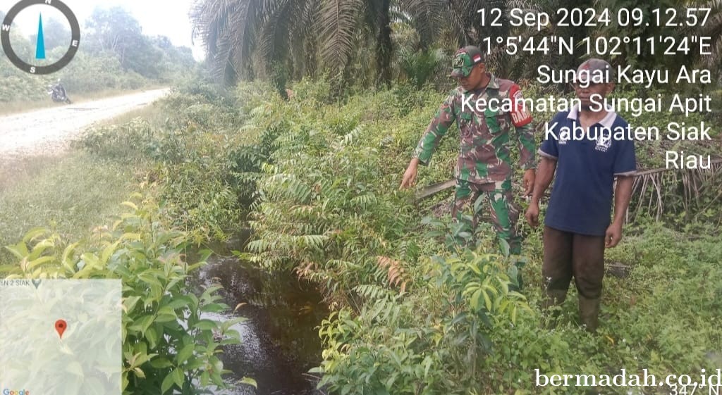 Kegiatan Penanggulangan Karhutla di Wilayah Koramil 02/Sungai Apit, Kamis 12 September