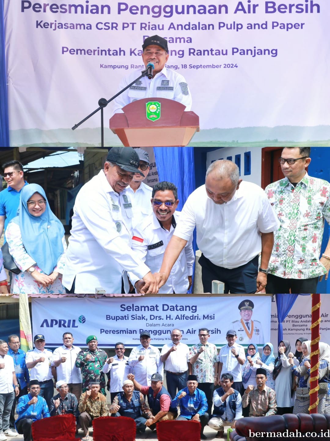 Kolaborasi Pemkab Siak dan RAPP 40 Keluarga di Rantau Panjang Akhirnya Nikmati Air Bersih