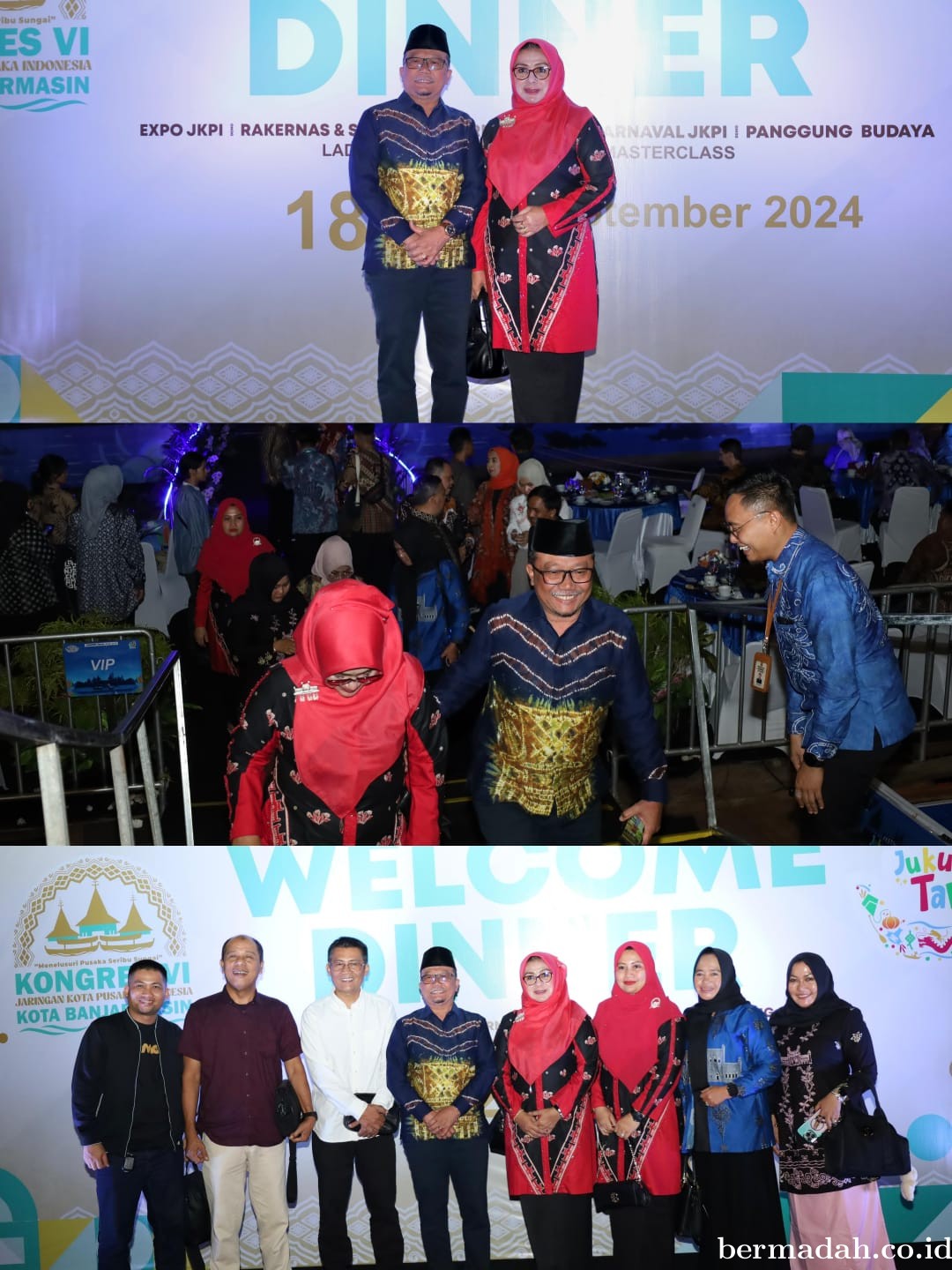 Hadiri WelcomeDinner Kongres ke-6 JKPI Banjarmasin, Sekda Arfan:Perkuat Peran Siak diKancah Nasional