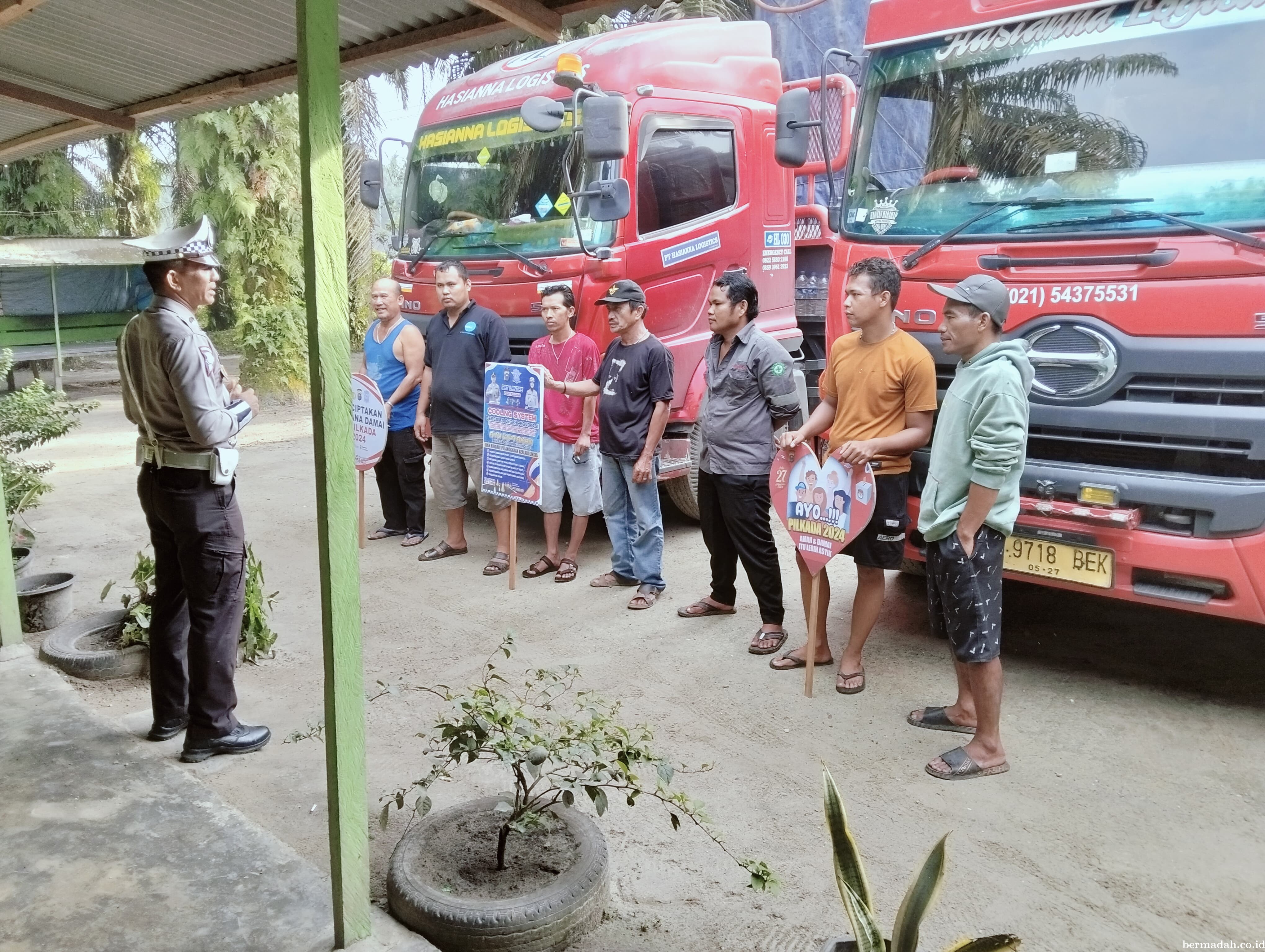 Satlantas Polres Pelalawan Gelar Sosialisasi Kamtibmas