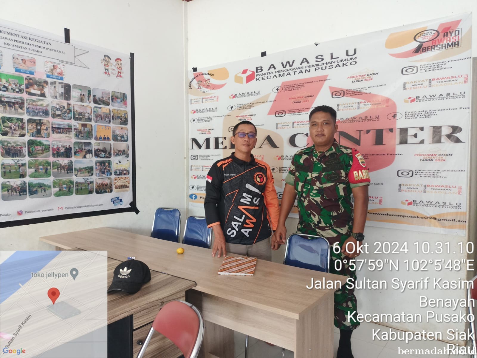 Minggu 6 Oktober, Anggota Koramil 02/Sungai Apit Monitoring Pentahapan Pemilukada 2024