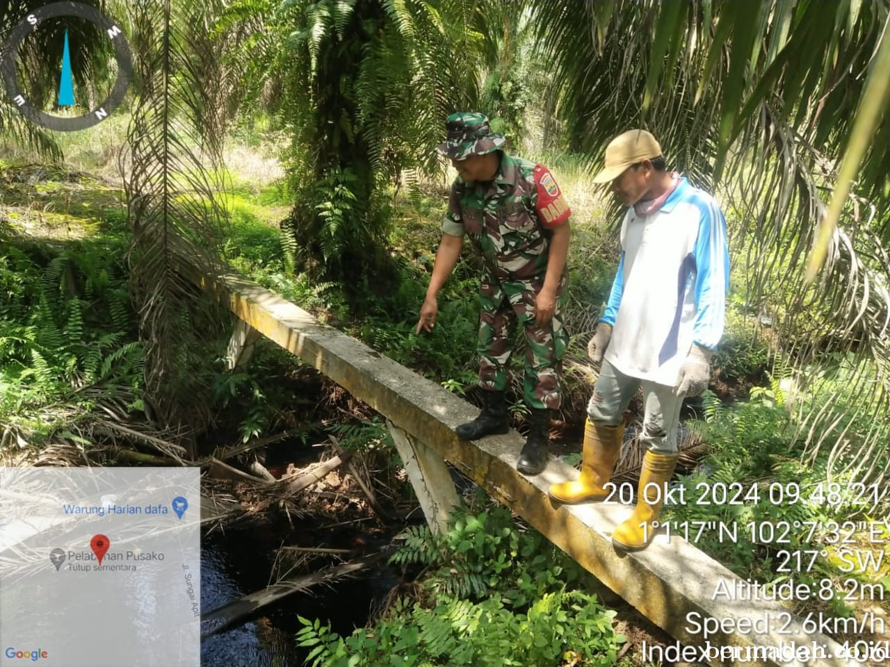 Penanggulangan Karhutla di Wilayah Koramil 02/Sungai Apit, Minggu 20 Oktober