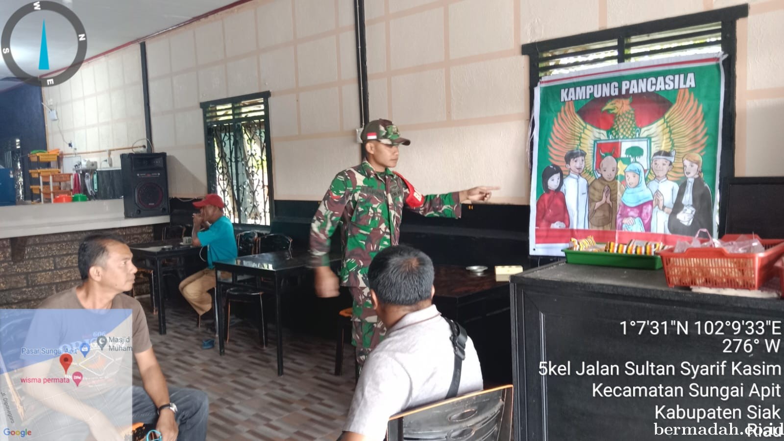 Senin 21 Oktober, Babinsa Koramil 02/SA Komsos dan Sosialisasi Tentang Nilai-Nilai Pancasila