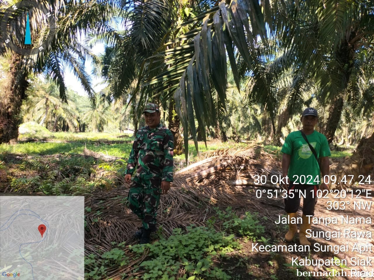 Penanggulangan Karhutla di Wilayah Koramil 02/Sungai Apit, Rabu 30 Oktober