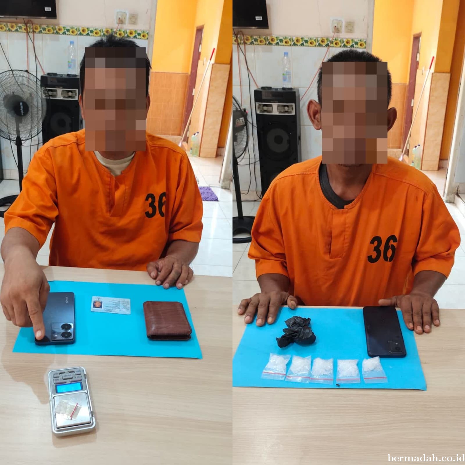 Gerak Cepat Sat Narkoba Polres Pelalawan, 2 Terduga Pengedar Sabu Diamankan