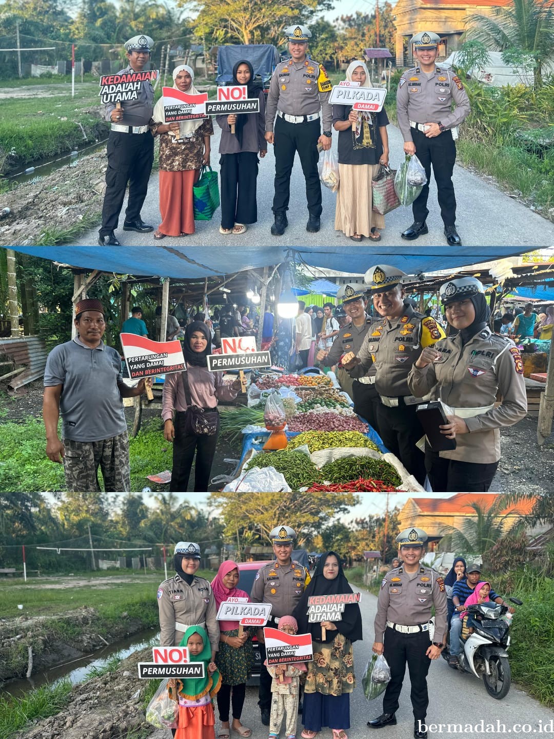 Ini yang Disampaikan Sat Lantas Polres Siak di Pasar Geronggang Kecamatan Mempura Kabupaten Siak