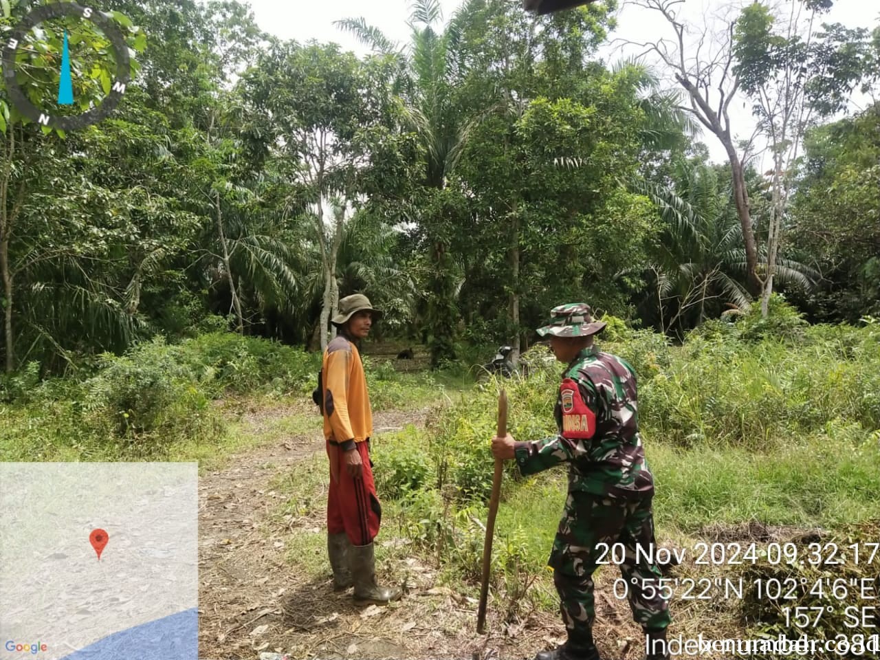 Penanggulangan Karhutla di Wilayah Koramil 02/Sungai Apit, Rabu 20 November