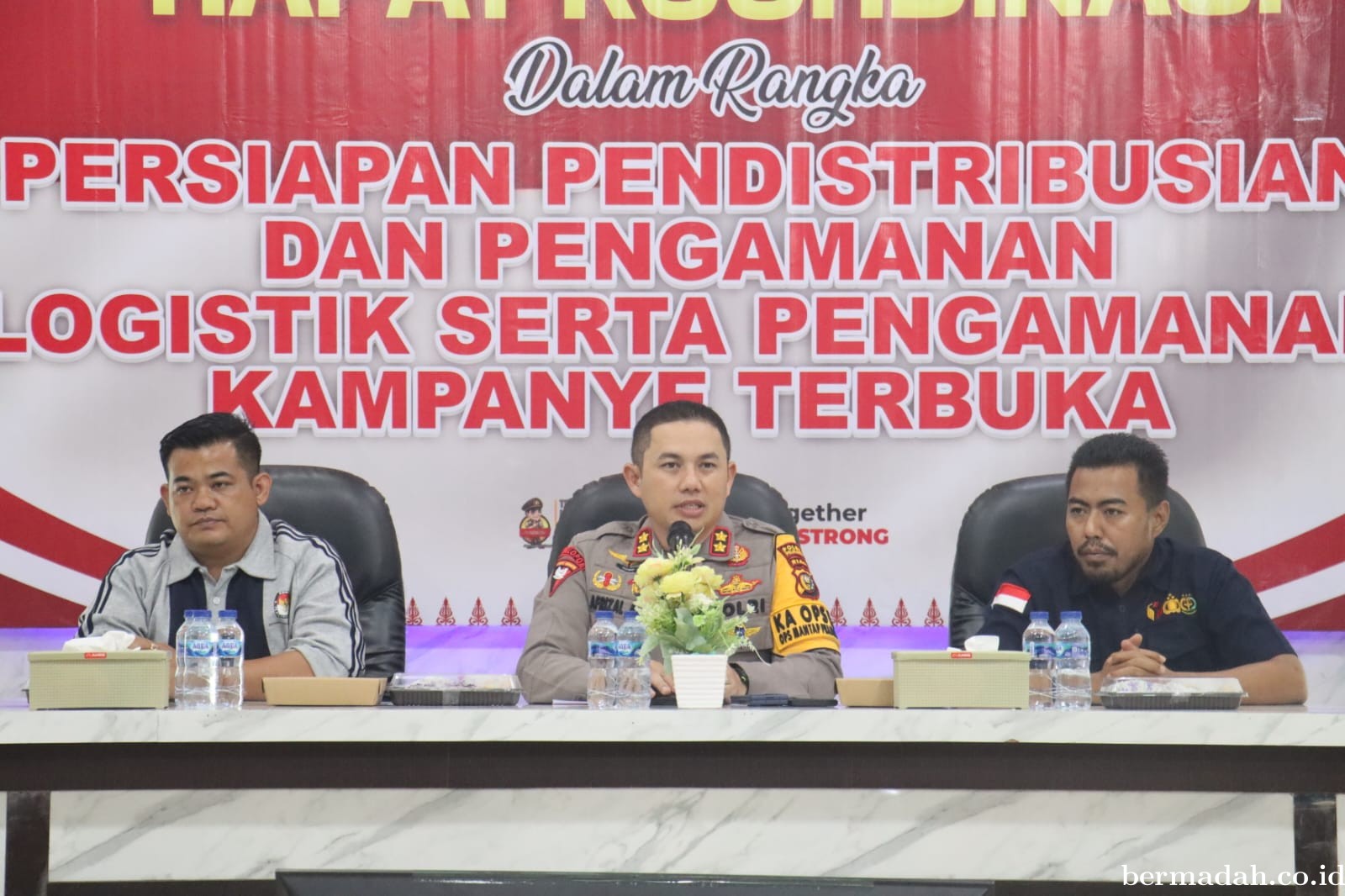Kapolres Pelalawan Pimpin Rapat Koordinasi Persiapan Pengamanan dan Pendistribusian Logistik Pilkada