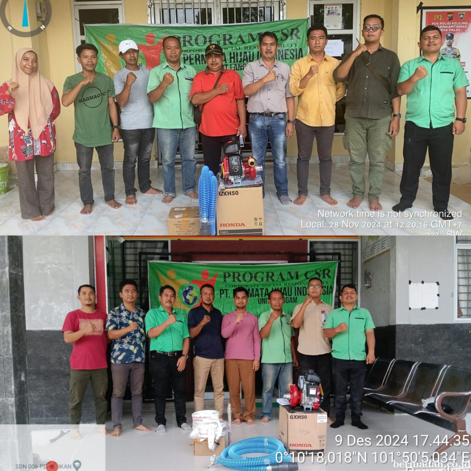 PT Permata Hijau Indonesia Berikan Reward dan Bantuan Pemadam Kebakaran