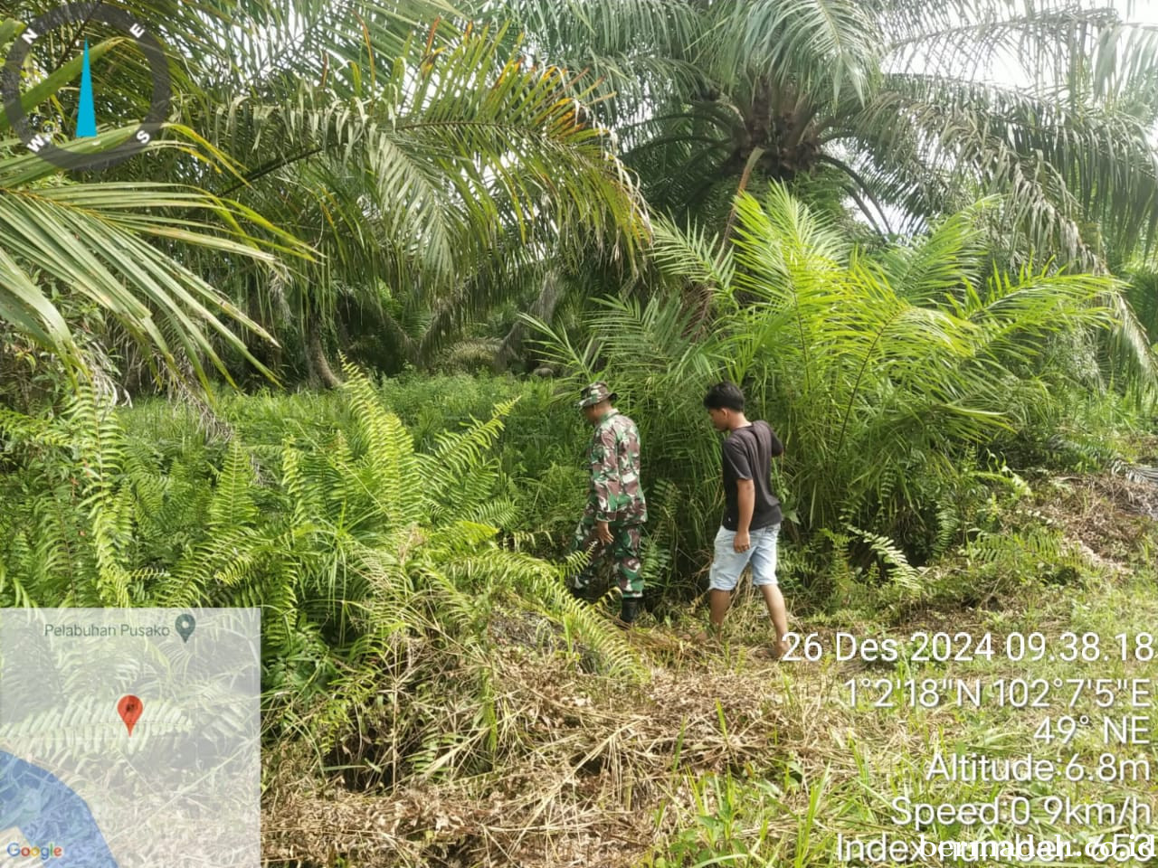 Penanggulangan Karhutla di Wilayah Koramil 02/Sungai Apit Rabu 26 Desember
