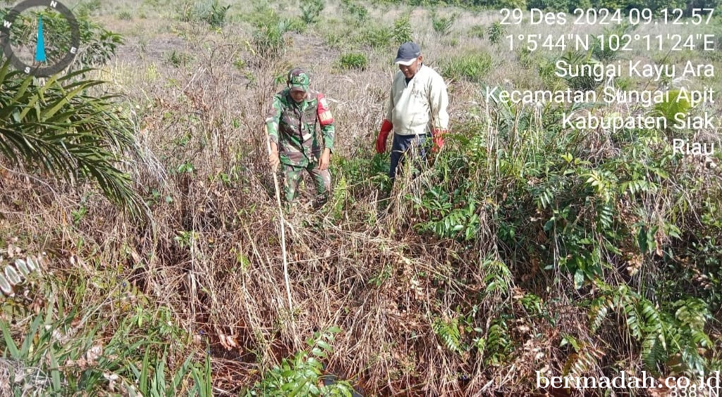 Penanggulangan Karhutla di Wilayah Koramil 02/Sungai Apit, Minggu 29 Desember