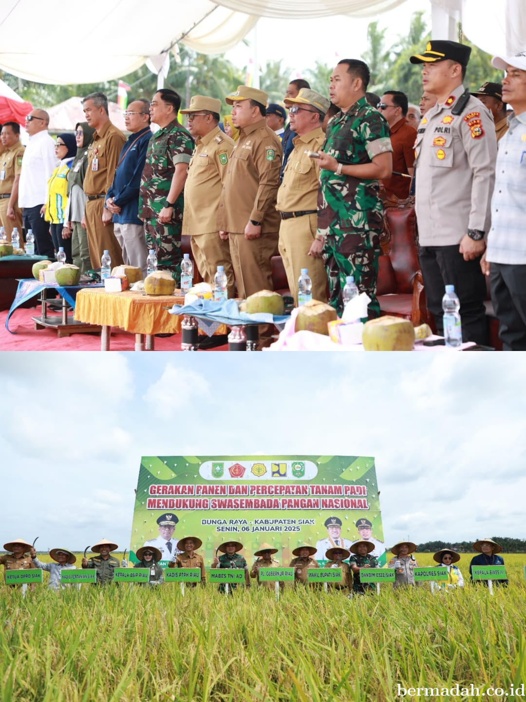Dandim 0322/Siak Bersama Forkopimda Dukung Swasembada Pangan Nasional