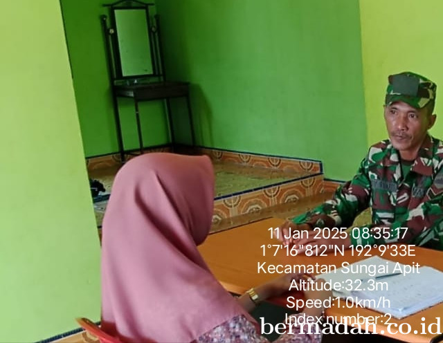 Sabtu 11 Januari, Babinsa Koramil 02/Sungai Apit Patroli dan Sosialisasi Pilkada Damai