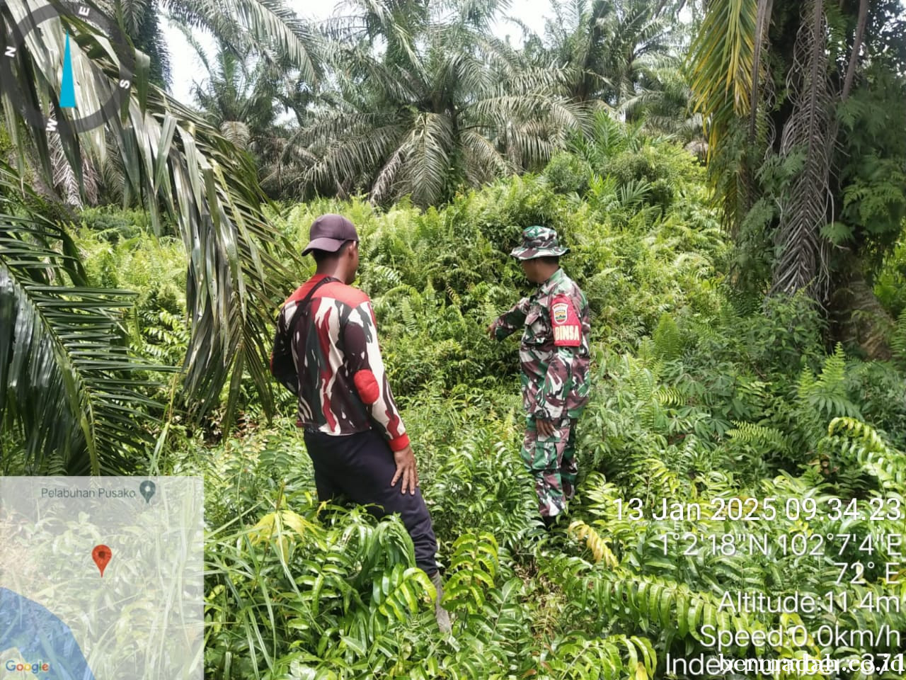 Penanggulangan Karhutla di Wilayah Koramil 02/Sungai Apit, Senin 13 Januari