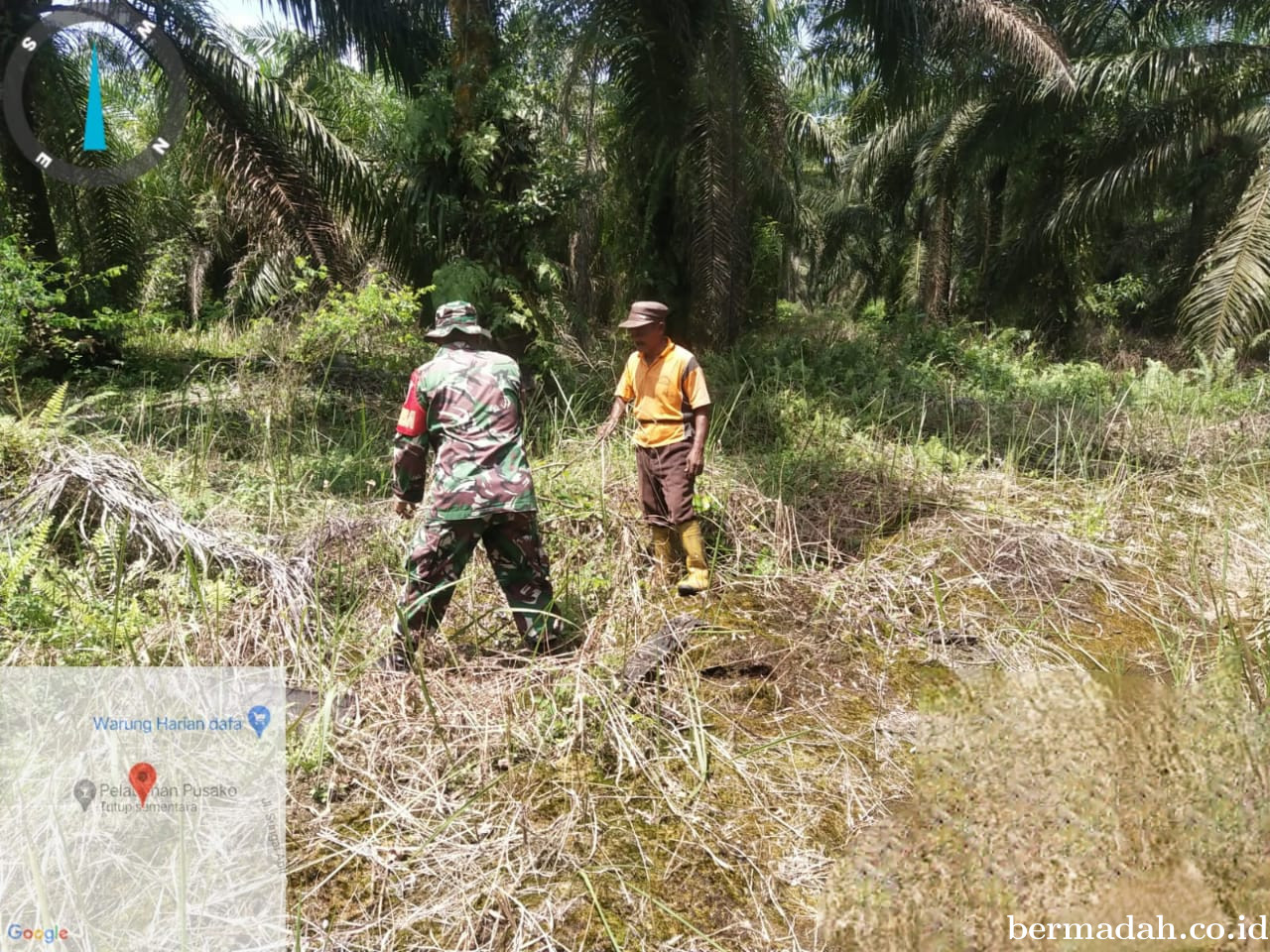 Penanggulangan Karhutla di Wilayah Koramil 02/Sungai Apit, Senin 20 Januari