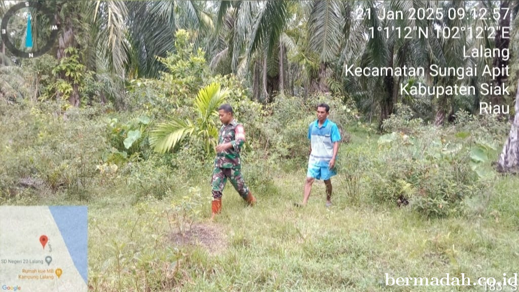 Penanggulangan Karhutla di Wilayah Koramil 02/Sungai Apit, Selasa 21 Januari