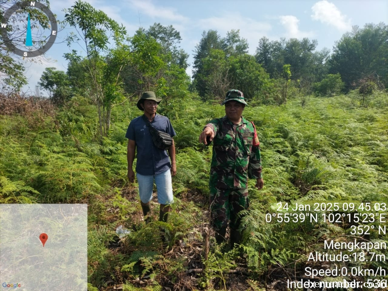 Penanggulangan Karhutla di Wilayah Koramil 02/Sungai Apit Jumat 24Januari