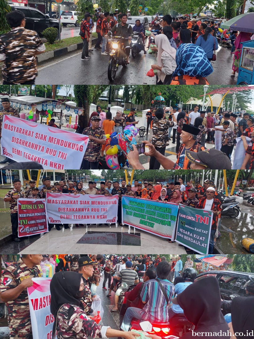 Aksi Simpatik Warga Kabupaten Siak Dukung Revisi UU TNI dengan Pembagian Takjil