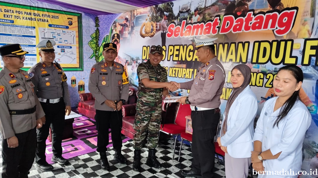 Dandim 0322/Siak dan Kapolres Siak Tinjau Pos Pam Idul Fitri 2025