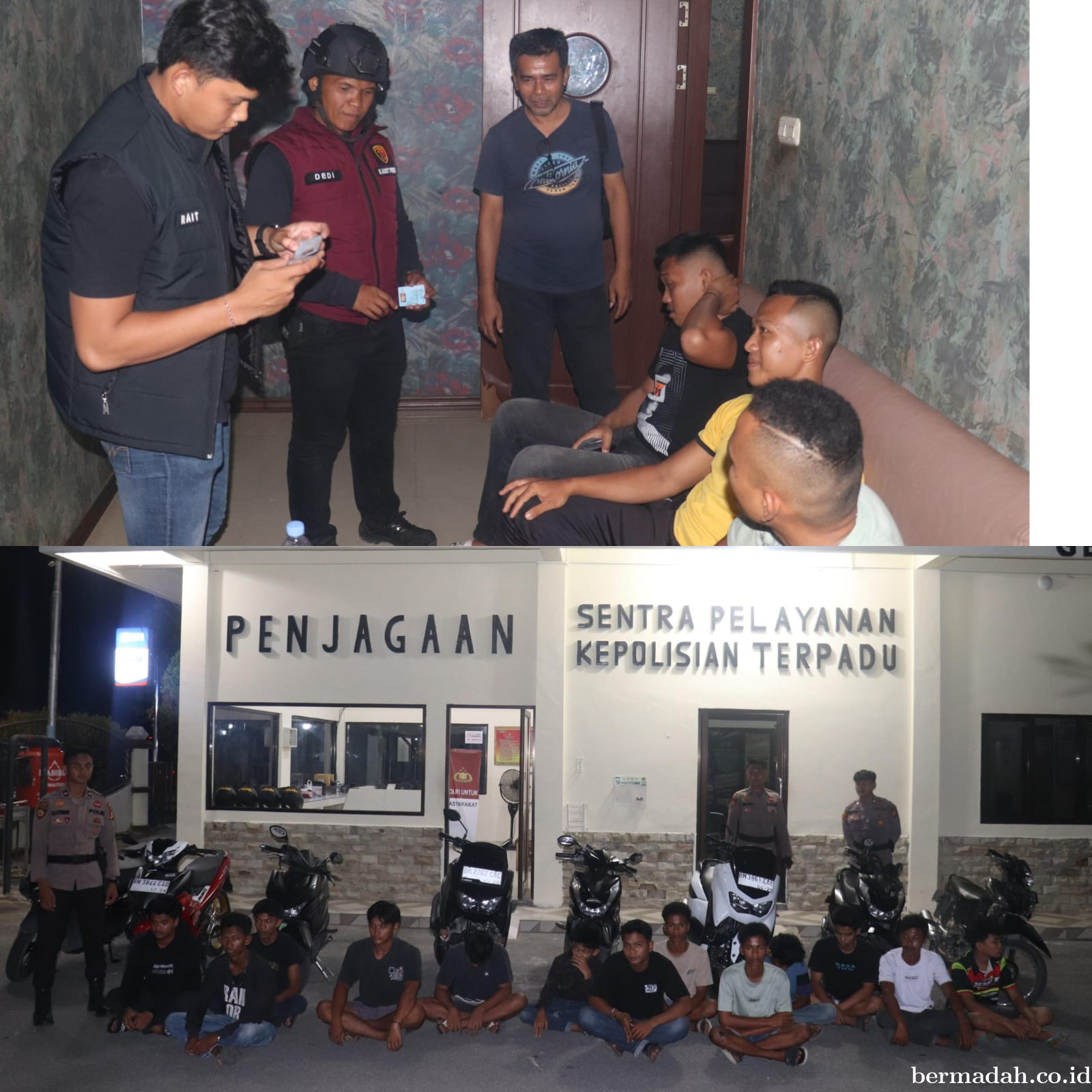 Waka Polres Pelalawan Pimpin Patroli Blue Light, 8 Motor Knalpot Brong Diamankan Tim RAGA
