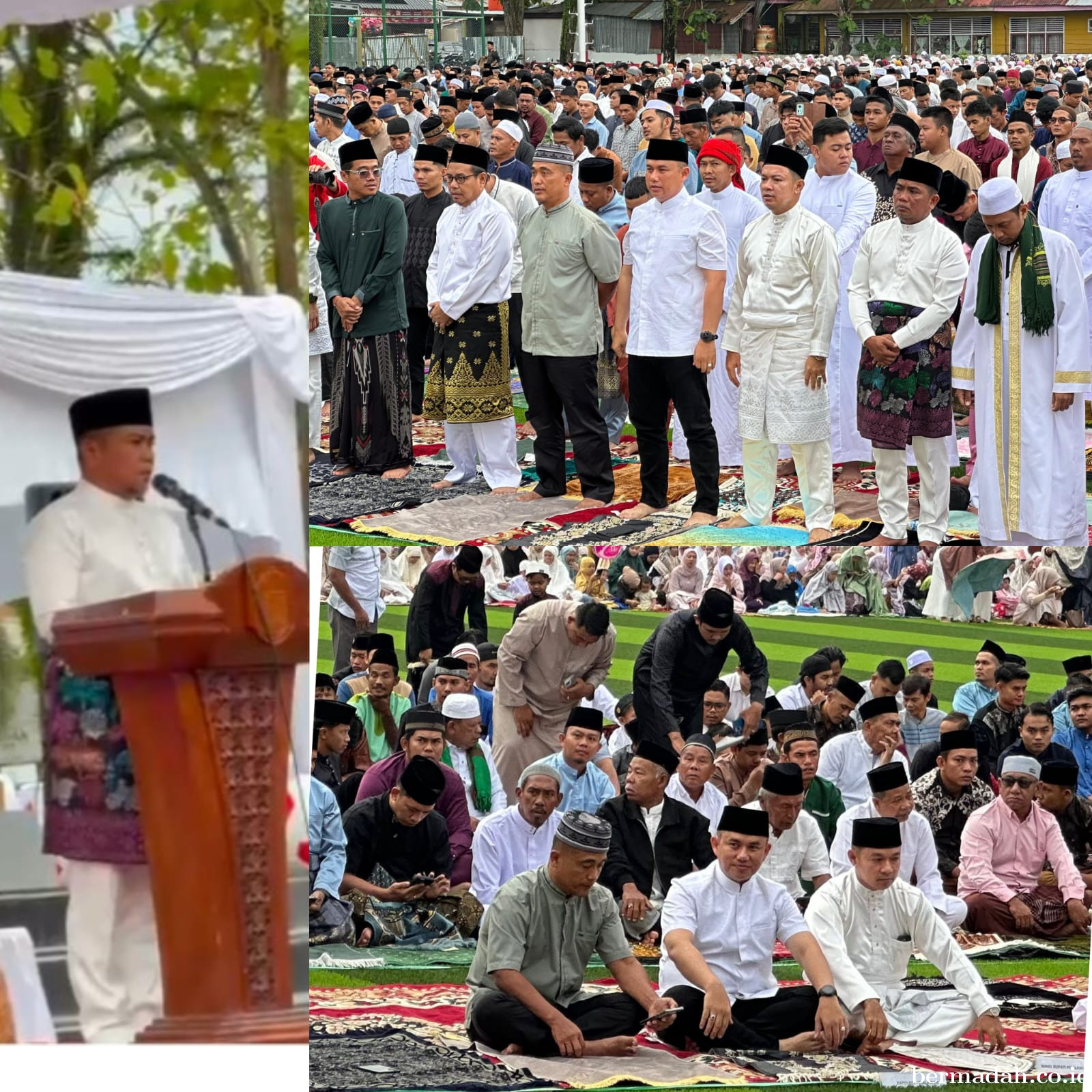 Khidmat dan Damai, Ribuan Warga Padati Salat Idul Adha di Pangkalan Kerinci
