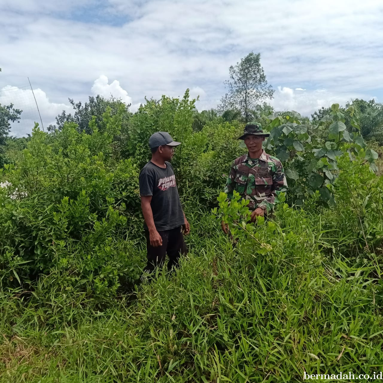Penanggulangan Karhutla di Wilayah Koramil 02/Sungai Apit, Senin 7 Juli