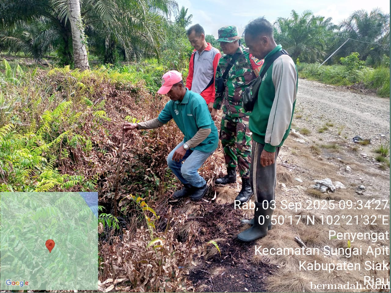 Penanggulangan Karhutla di Wilayah Koramil 02/Sungai Apit, Rabu 3 September