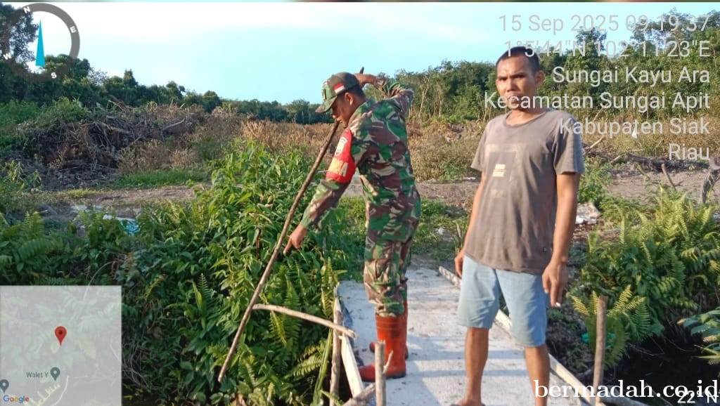 Penanggulangan Karhutla di Wilayah Koramil 02/Sungai Apit, Senin 15 September