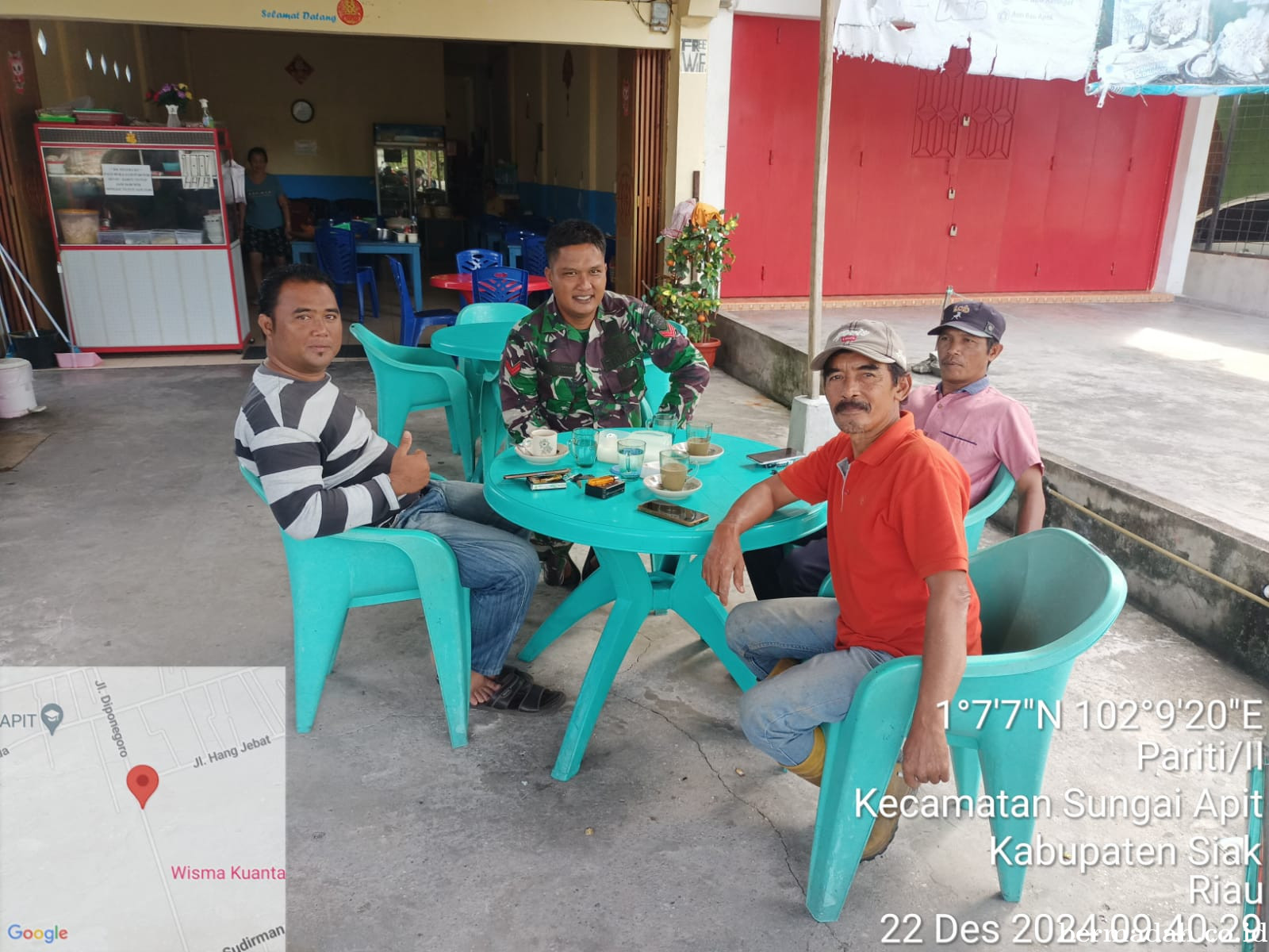 Rabu 17 September, Babinsa Koramil 02/Sungai Apit Komsos di Kelurahan Sungai Apit