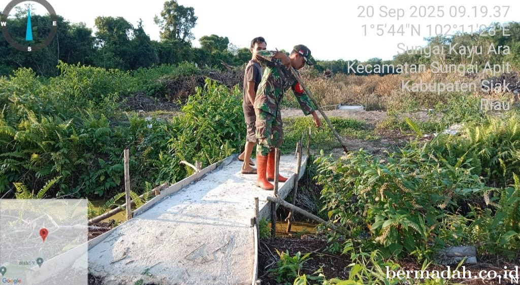 Penanggulangan Karhutla di Wilayah Koramil 02/Sungai Apit, Sabtu 20 September