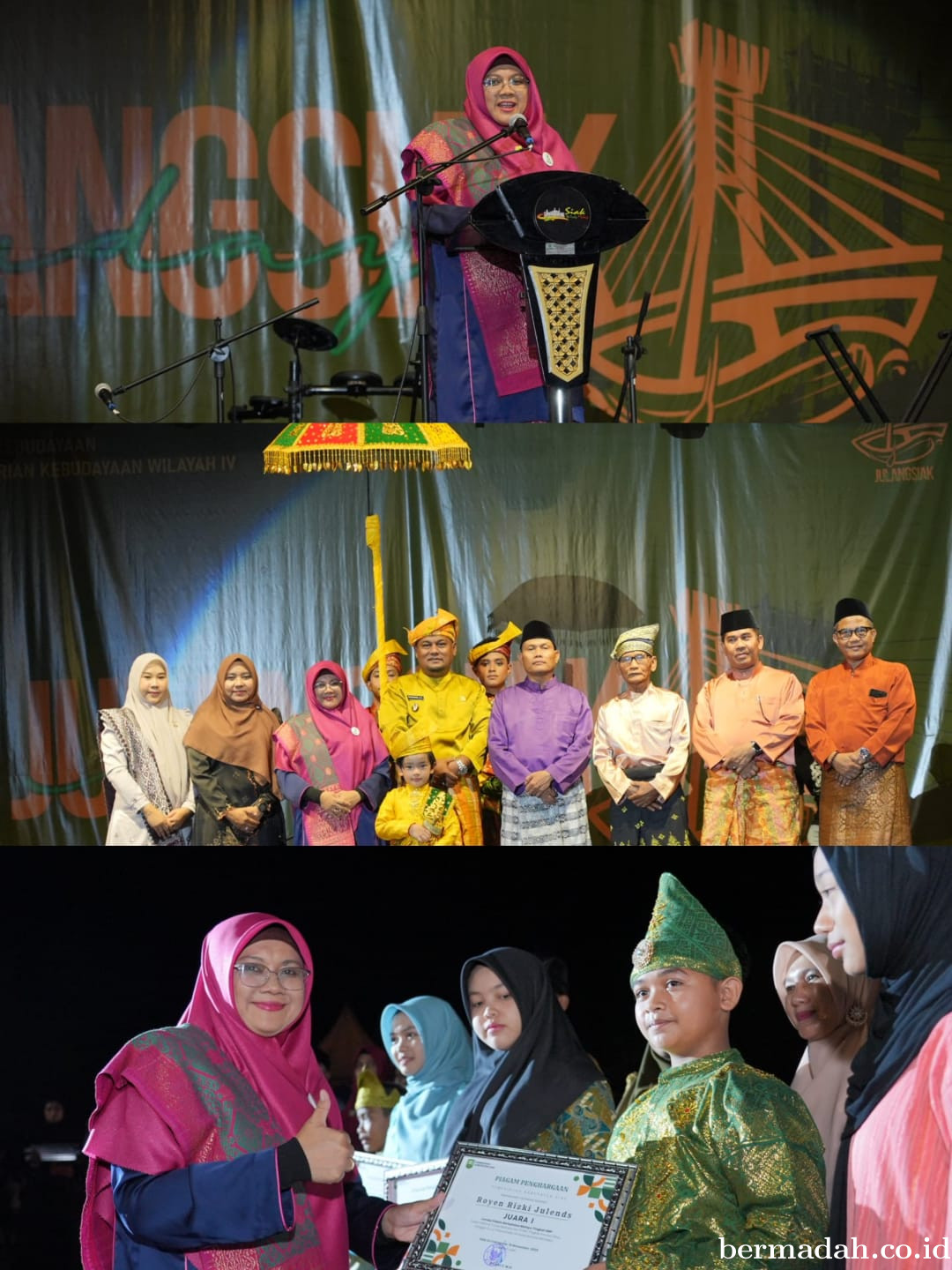 Julang Budaya Siak 2025 Dibuka, Bupati Afni:Ruh Kemelayuan Riau Ada di Tanah Kita,Negeri Istana Siak