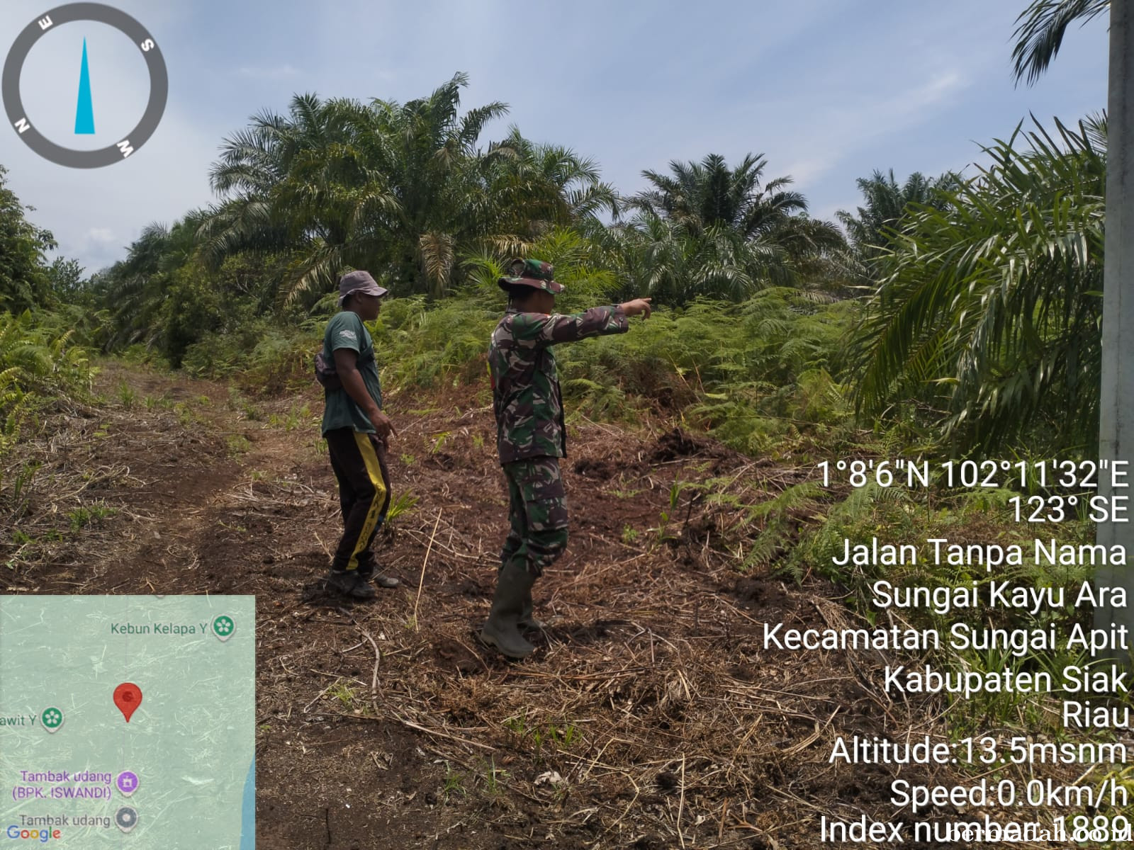 Penanggulangan Karhutla di Wilayah Koramil 02/Sungai Apit, Selasa 18 November