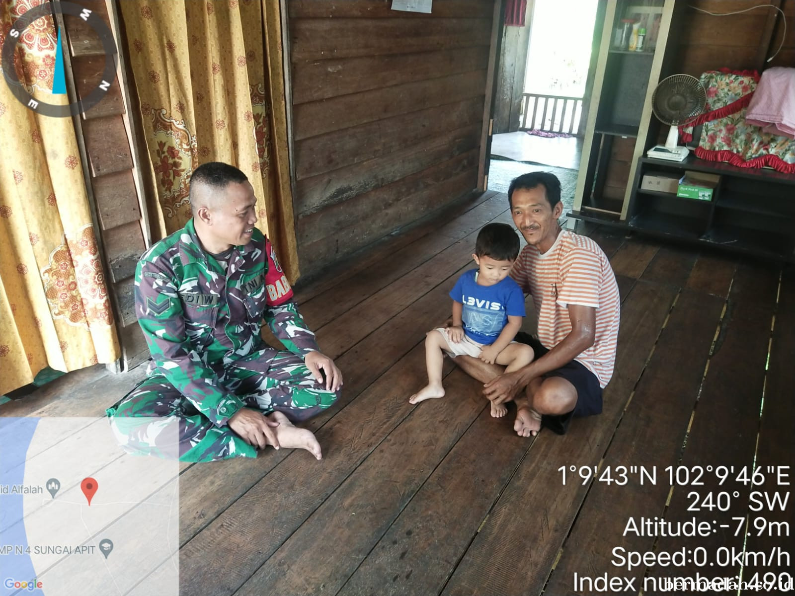 Kamis 20 November, Babinsa Koramil 02/SA Follow Up/Mengunjungi Anak Asuh Stunting