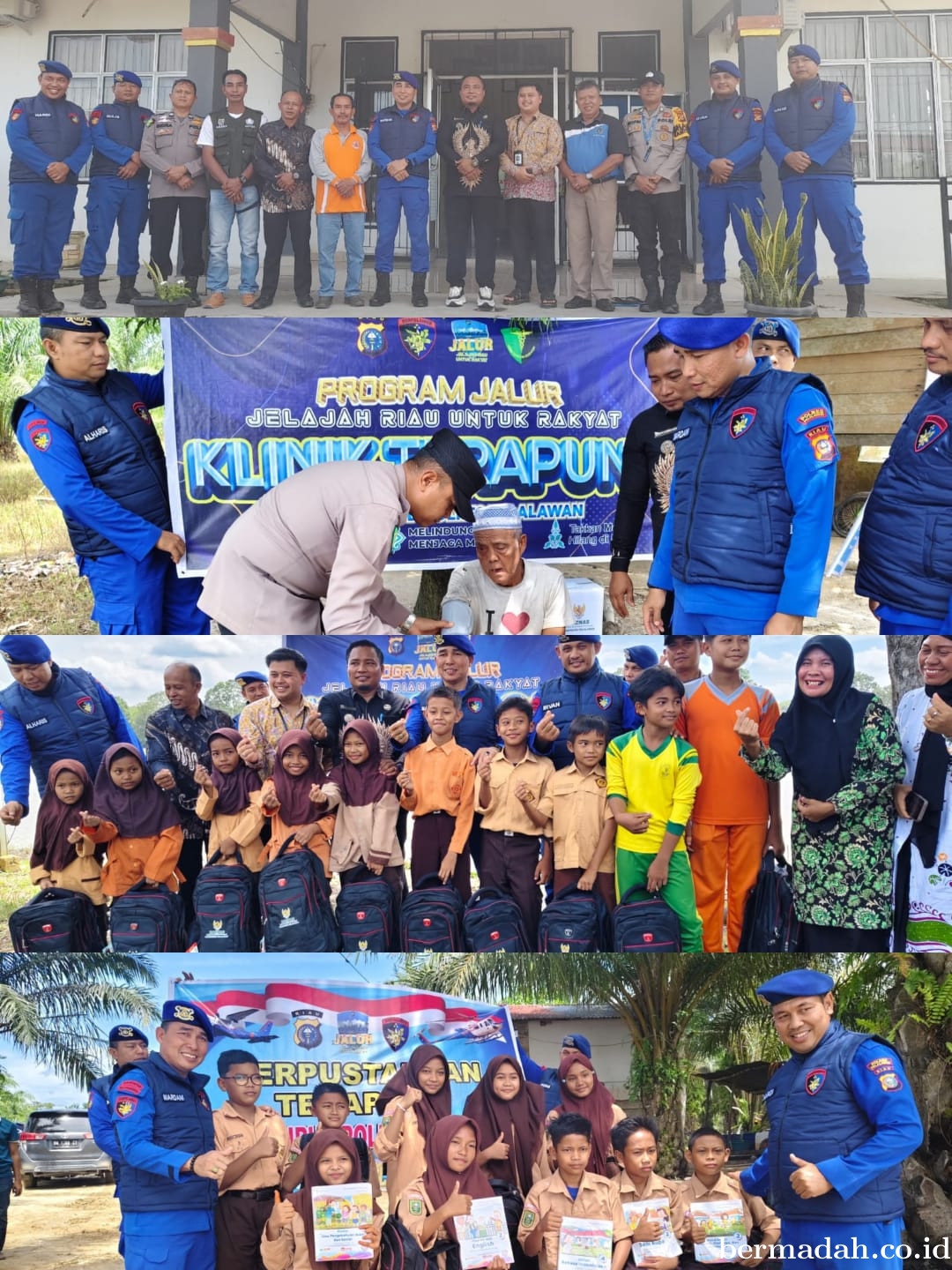 Polairud Polres Pelalawan & Baznas Bersinergi Program JALUR di Desa Sering
