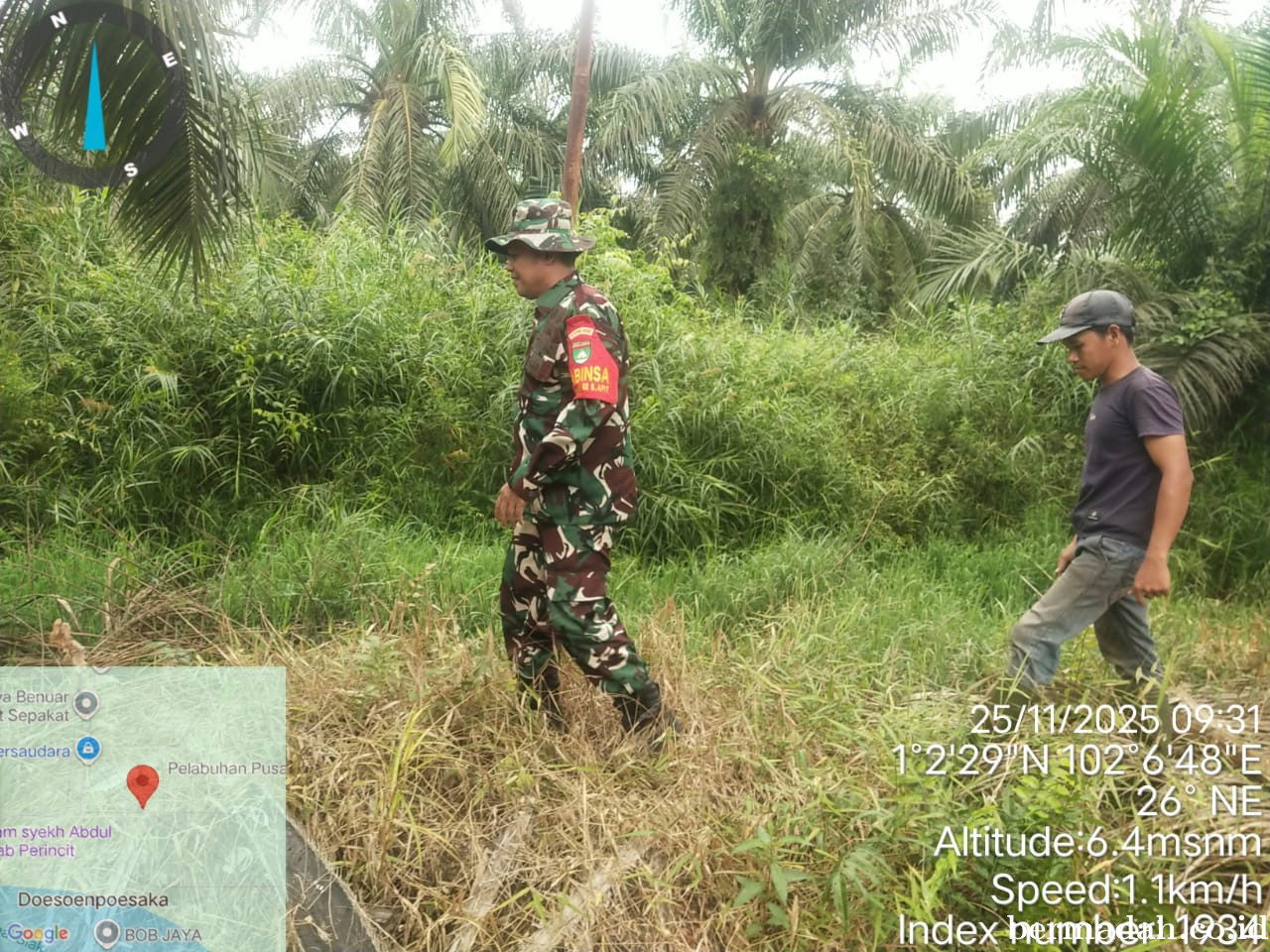 Penanggulangan Karhutla di Wilayah Koramil 02/Sungai Apit Selasa 25 November