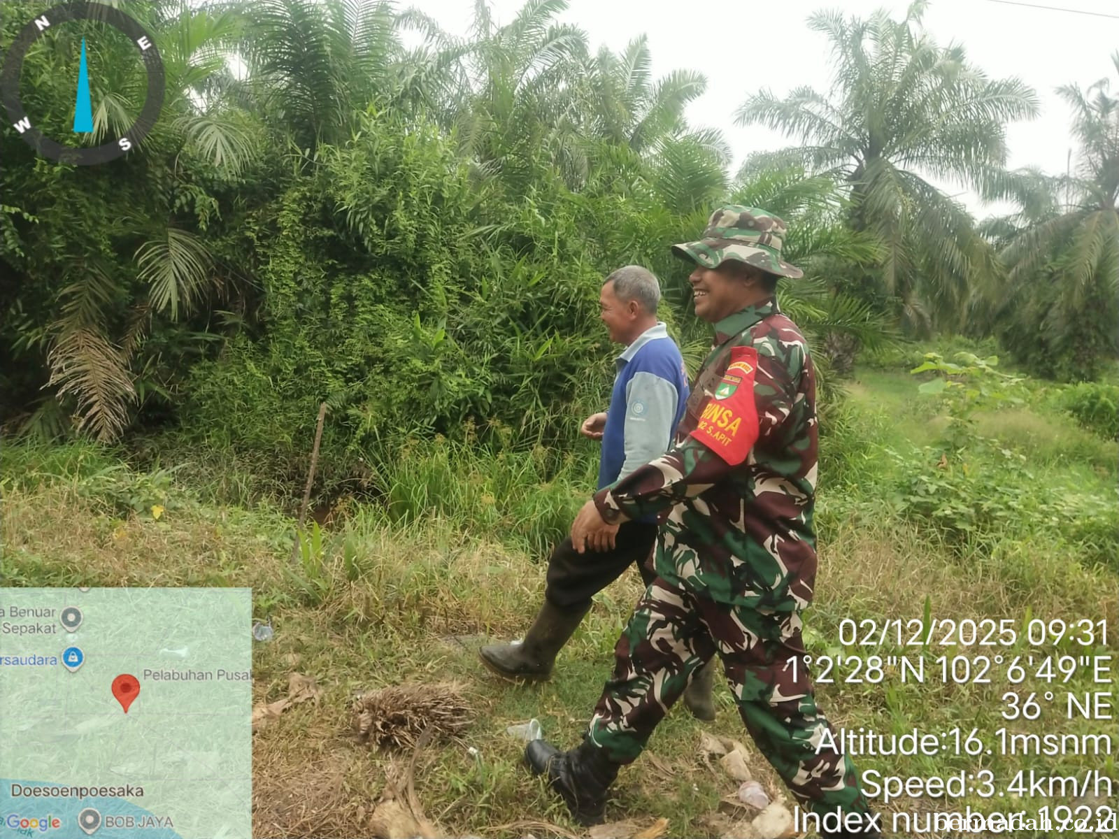 Penanggulangan Karhutla di Wilayah Koramil 02/Sungai Apit Selasa 2 Desember