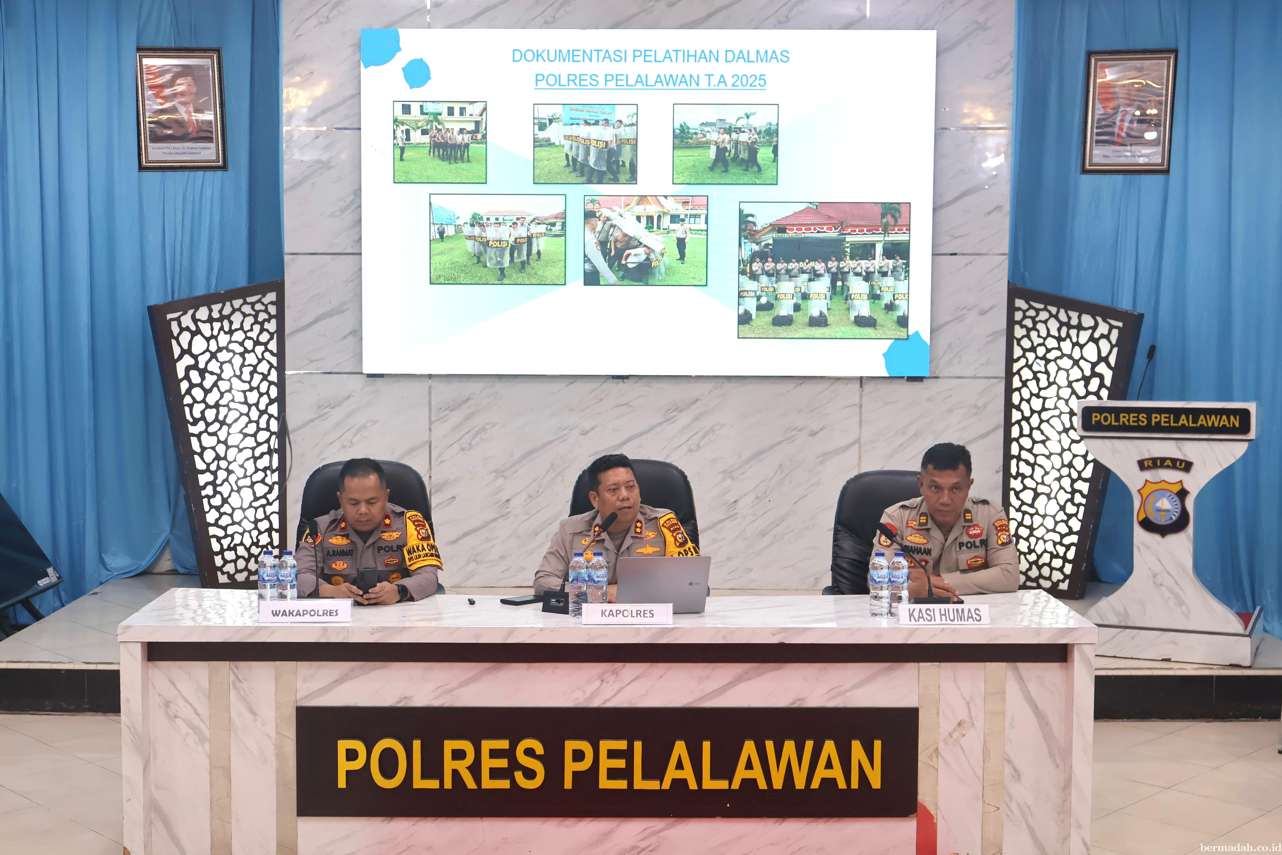 Polres Pelalawan Rilis Pers Akhir Tahun 2025