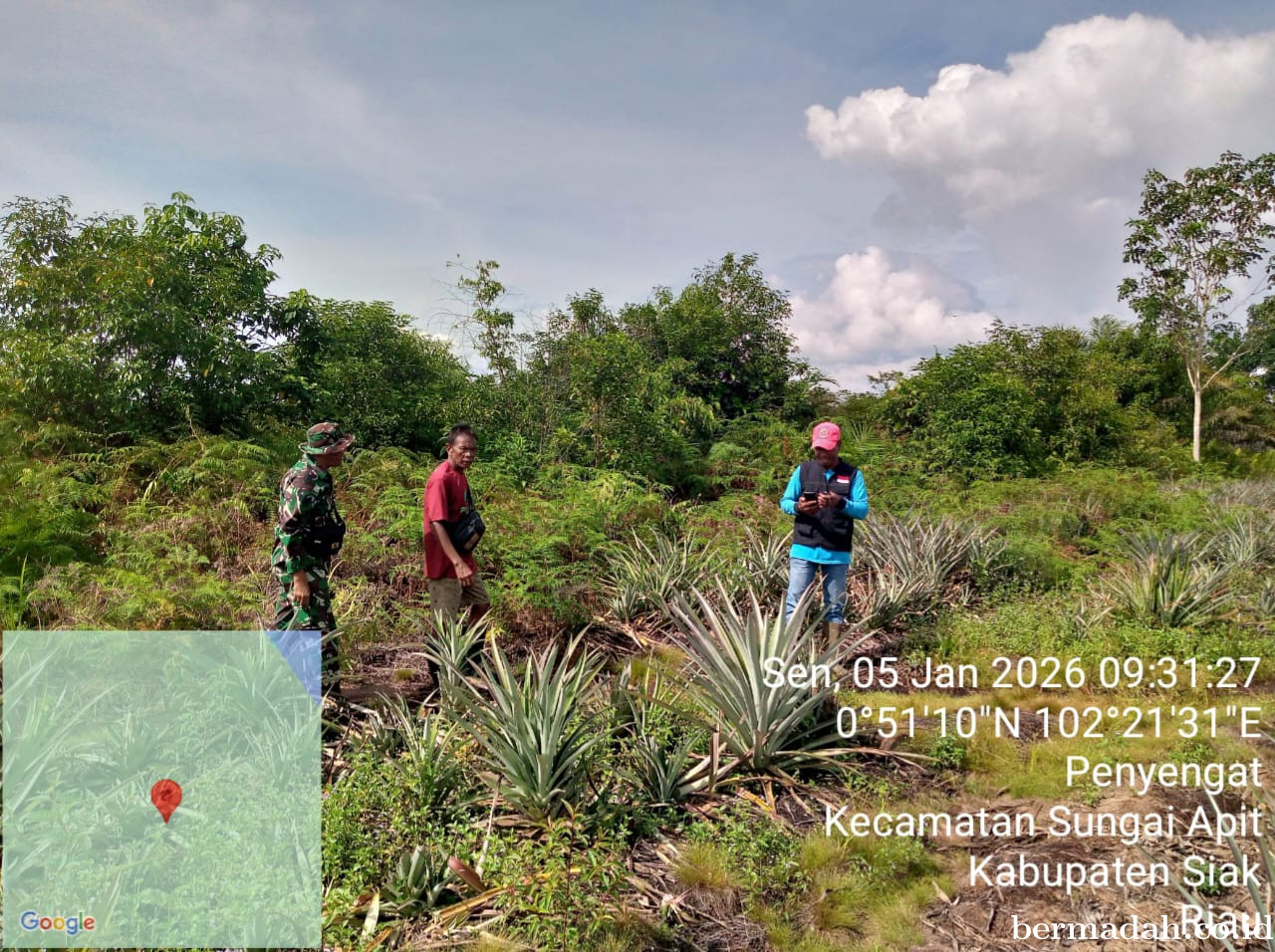 Penanggulangan Karhutla di Wilayah Koramil 02/Sungai Apit, Senin 5 Januari